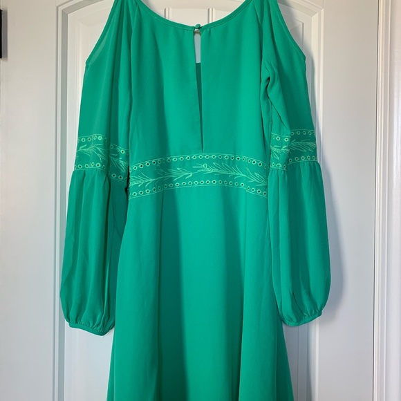 3 for $10! cold shoulder bell sleeve boho dress - Picture 5 of 6
